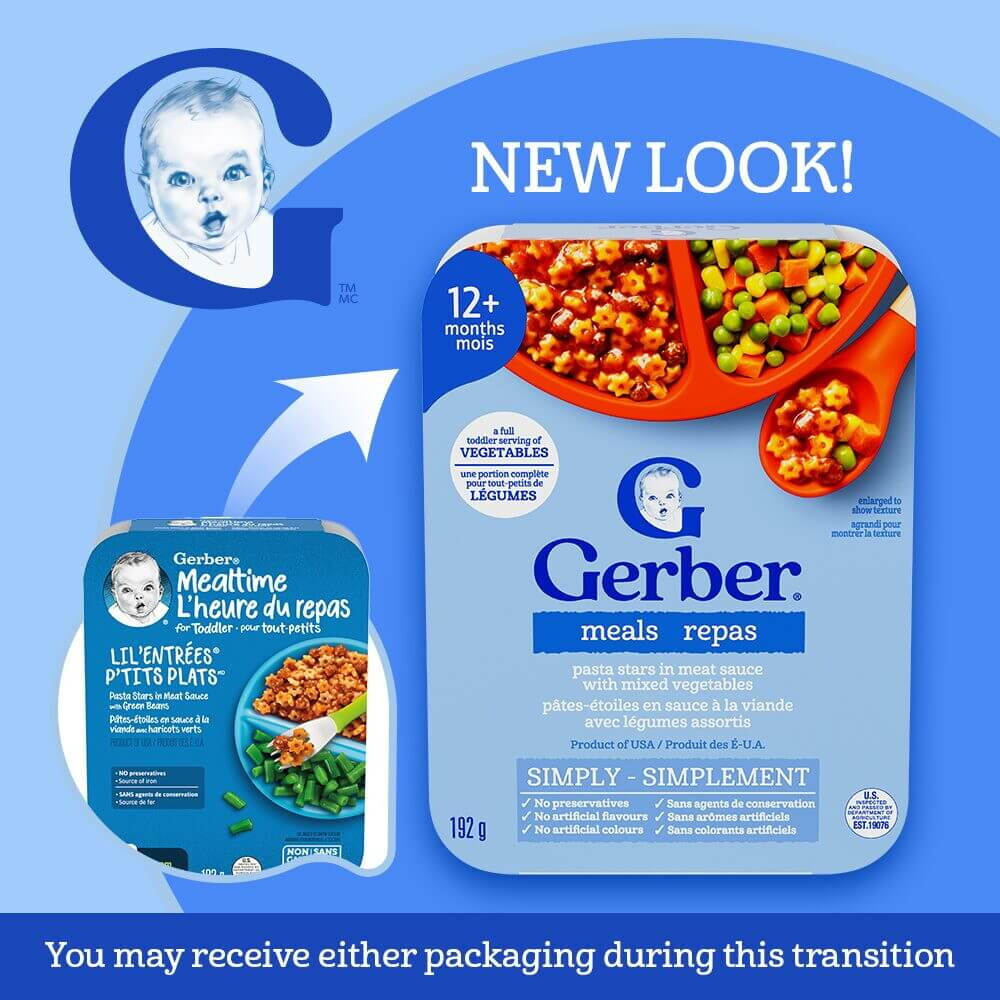 GERBER Lil' Entrées® Pasta Stars in Meat Sauce