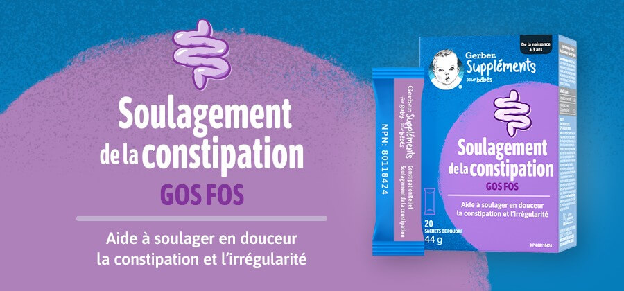 Suppléments GERBER, Soulagement de la constipation, sachets de poudre