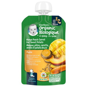 gerber puree, sweet, potato, oatmeal, snack, infant gerber puree, sweet, potato, oatmeal, snack, infant