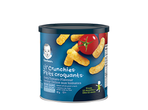 gerber crunchies, tomato, infant snack, toddler